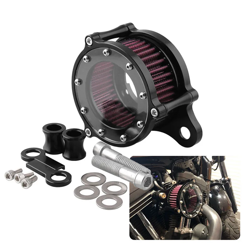 Air Cleaner Intake Filter System Kit for Sportster XL883 XL883N XL883R XL883P XL1200 XL1200L XL1200X Iron 883 Forty Eight | Автомобили и