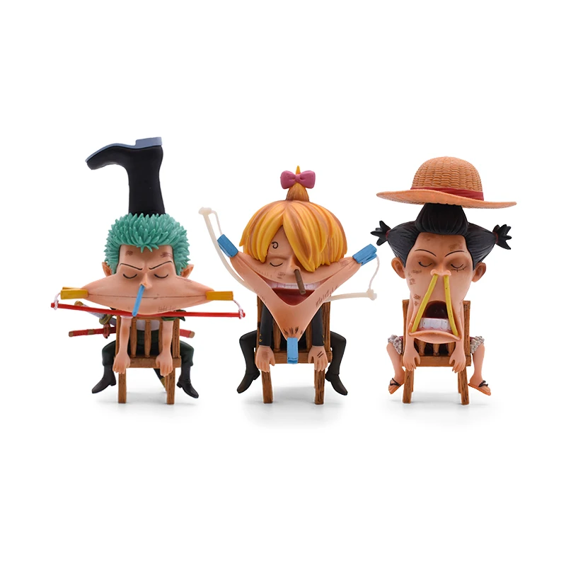 

13-16CM One Piece Sleepy Luffy Roronoa Zoro Sanji PVC Action Figure Ver. Collectible Model Toys Boys and Girl Birthday Gift