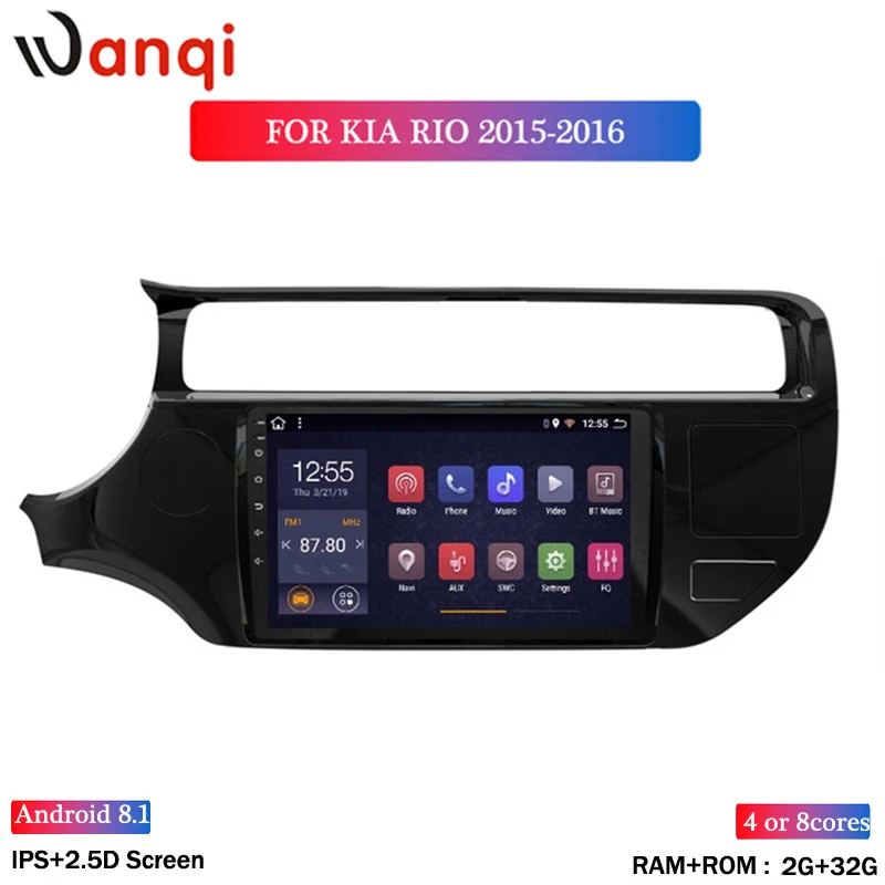 Wan qi 2G RAM 32G ROM Android 8 1 автомобильный DVD мультимедийный плеер 9 дюймов для Kia RIO K3 2012-2016
