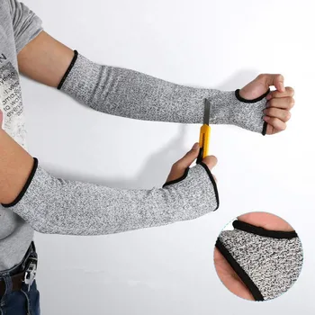 

1 Pair Safety Anti cut Gloves Cut Resistant Long Sleeve Protective Gloves for Butcher Industrial Glass Worker Reusable Glove