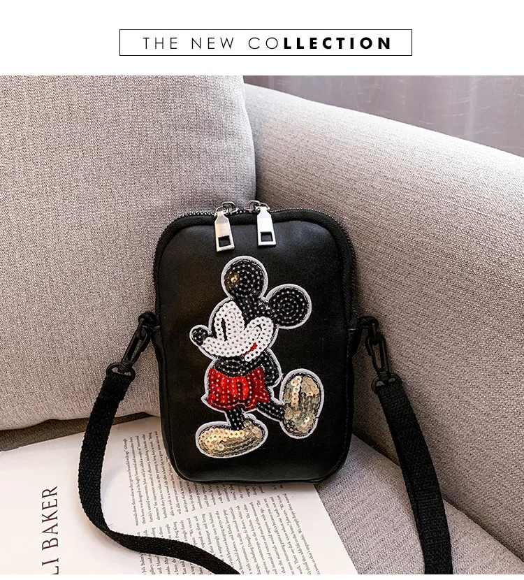 Disney shoulder bag Mickey mouse lady messenger shoulder cartoon bag female new casual messenger shoulder bag