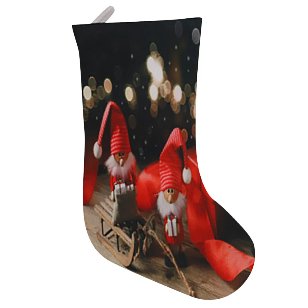 Christmas Decoration Candy Bag Christmas Gifts Tree Ornament Stocking Santa Claus Snowman Sock Decor Xmas Tree Hanging navidad
