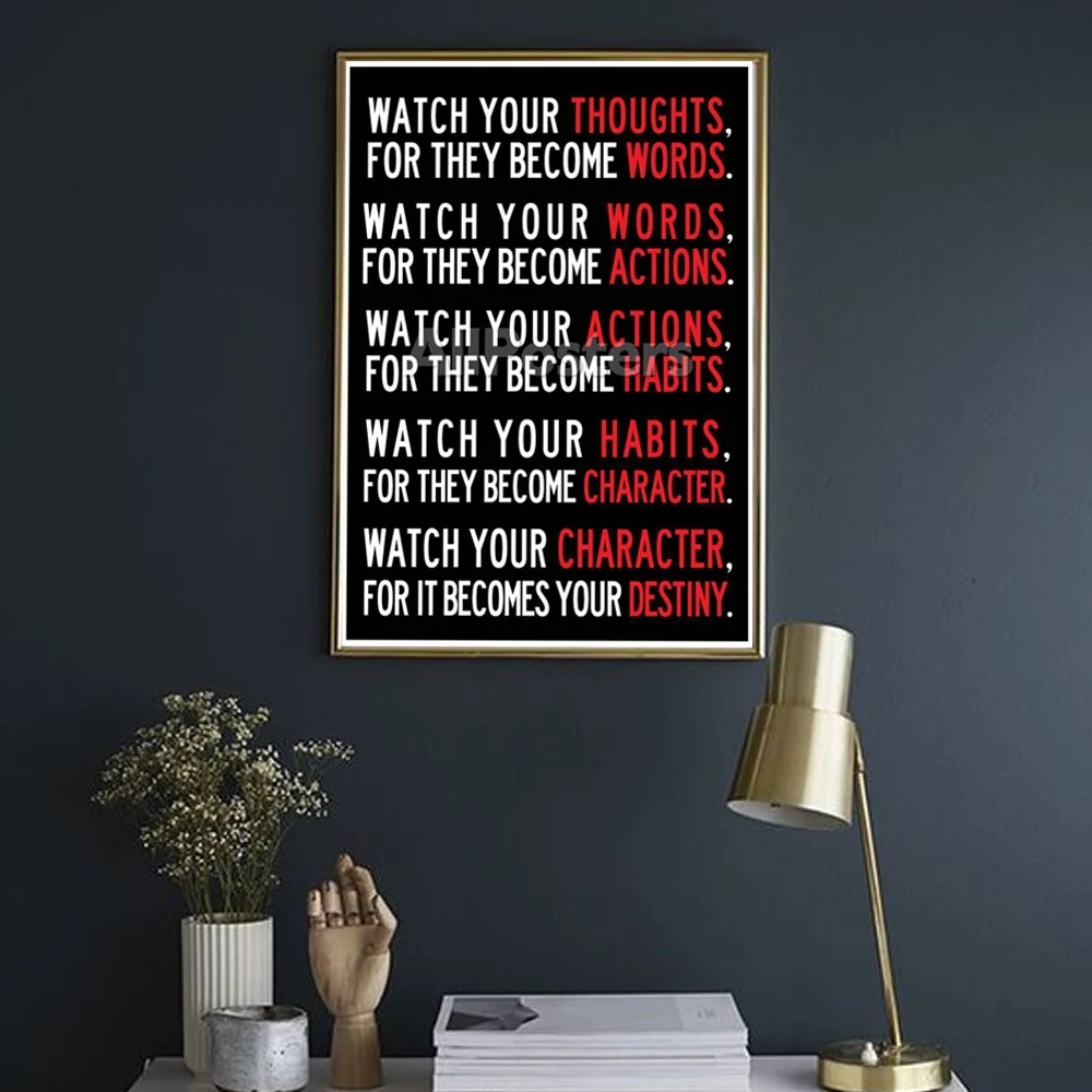 7-Rules-of-Life-Watch-Your-Thoughts-Motivational-Poster-And-Print-Canvas-Painting-For-Bedroom-Classroom