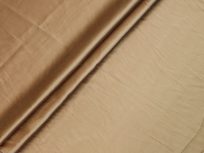 50 см* 114 см Золотой коричневый однотонный цвет шелк, хлопок, сатин Шармез натуральная шелковая ткань для пижамы