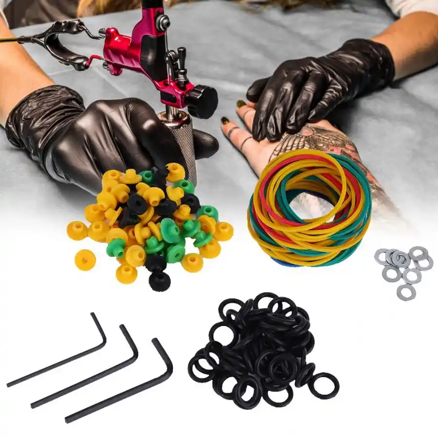 Tattoo Set Tattoo Machine Rubber Bands Pin Cushion Tattoo Coil Supplies Kit Replacement Accessories Set Tattoo Equipment Tattoo Kits Aliexpress