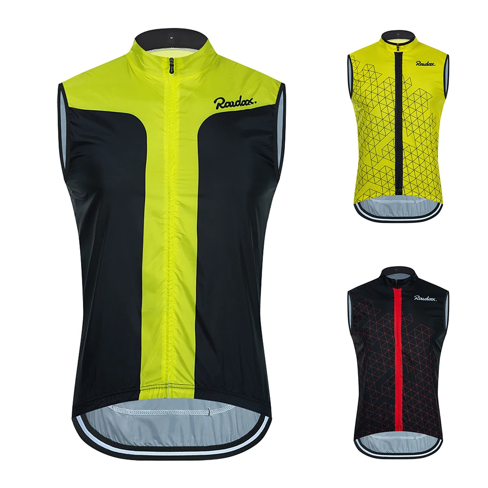Cycling Vest Fluorescent Yellow Sleeveless Reflective