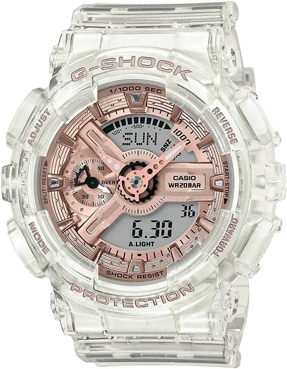 Японские наручные часы Casio G-SHOCK GMA-S110SR-7AER с хронографом | Наручные