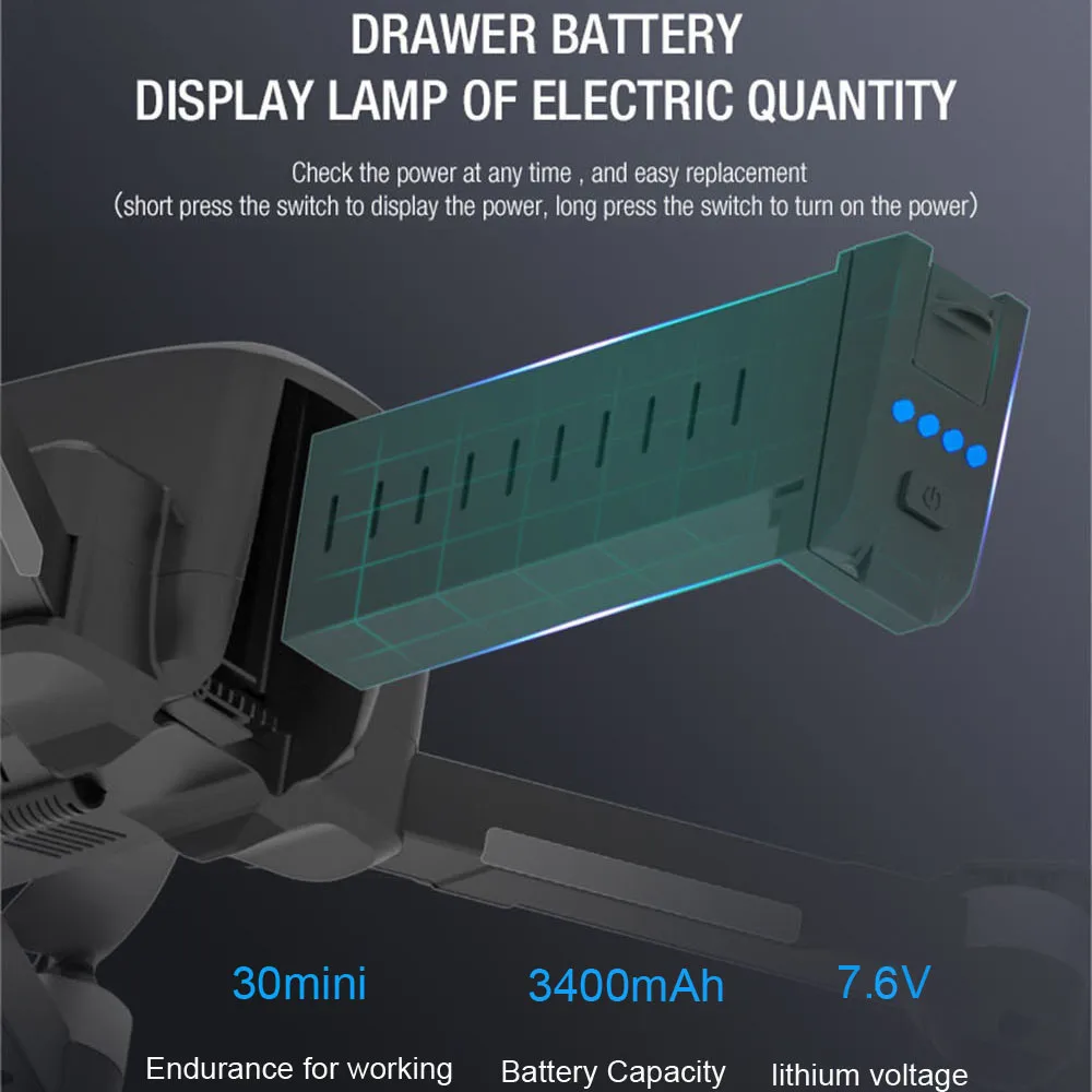Аккумулятор для квадрокоптера SG906 Pro/ X193 PRO/ X7 PRO 7 6 В 3400 мАч 1 шт. | Игрушки и хобби