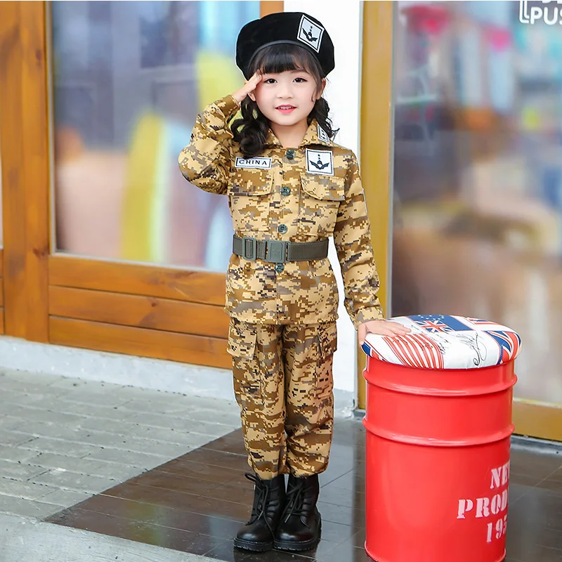 Uniforme militar táctico para el Día de los niños, disfraz para adultos,  Carnaval, Halloween, niño, niña