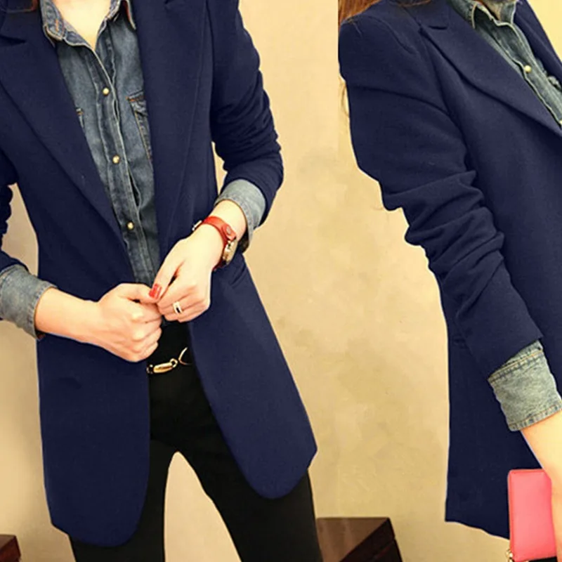 

Perennial-2019 Spring And Autumn New Style Korean-style Leisure Suit Mid-length Black And White with Pattern CHIC Small Suit WOM