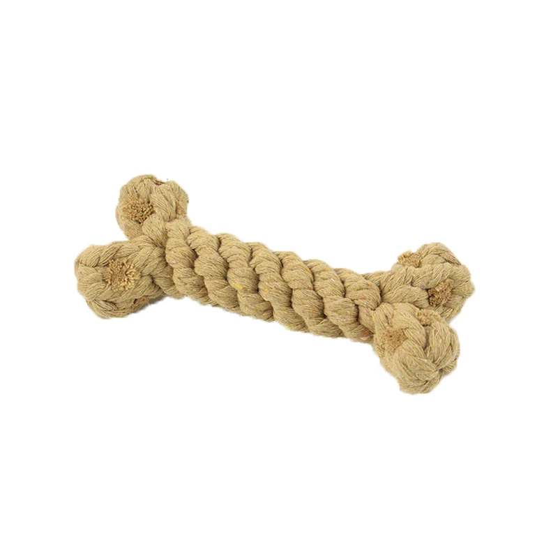 khaki Игрушки для собак из хлопка устойчивые к укусам жевательные игрушки для прорезывания зубов щенок Плетеный в форме костей игрушка для больших маленьких собак аксессуары для домашних животных - Цвет: khaki