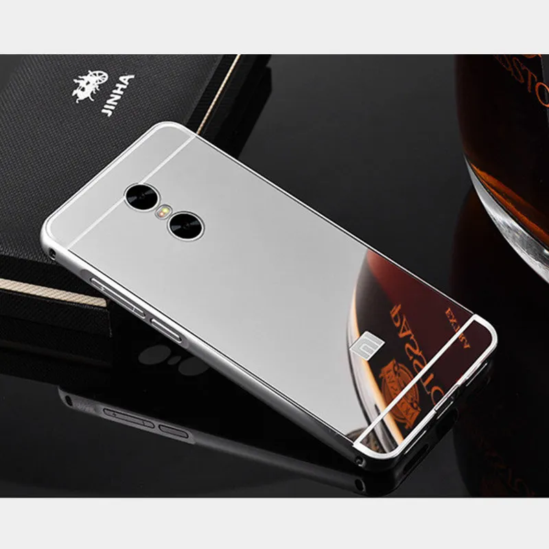 Роскошный зеркальный чехол для Xiaomi Redmi Note 4x Coque 4X металлический корпус твердый