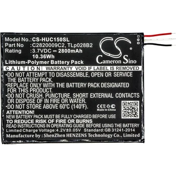 

Cameron Sino Battery for Alcatel OT-8055 One Touch Pixi 3 (7) WiFi OT-8057 OT-9002 Replacement C2820009C2 TLp028B2 2800mAh