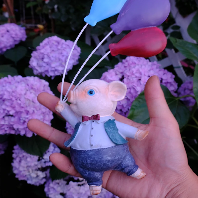 Nordic Rural Resin Crafts Cartoon Animals Wall Hanging 3D Rabbit Wall Decoration Background Wall Sticker Ornament R3125