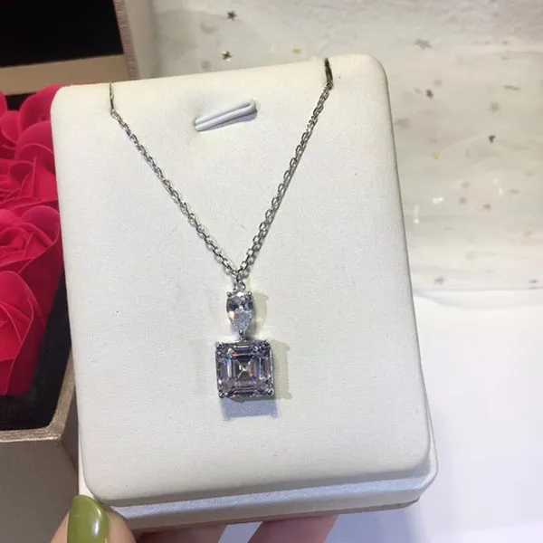 

Designer Fashion 925 Sterling Silver Jewelry 3A Cubic Zirconia Party Necklace