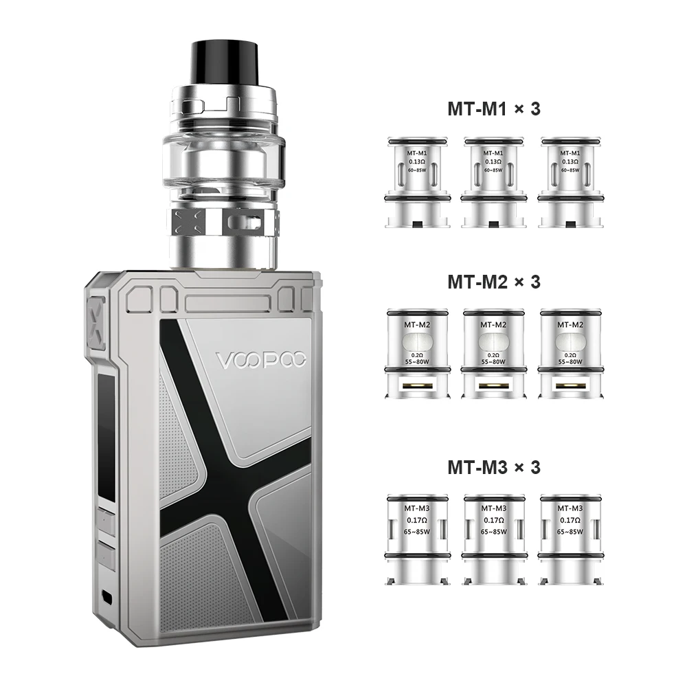 VOOPOO ALPHA коробка на молнии Mod TC комплект с 4 мл Maat Tank сменные катушки 180 Вт испаритель