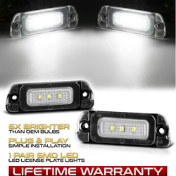 Lumière de plaque d'immatriculation LED sans erreur, 2 pièces, lumière blanche au xénon, pour Mercedes Benz W163 W164 X164 W251 V251 12V 6000K 