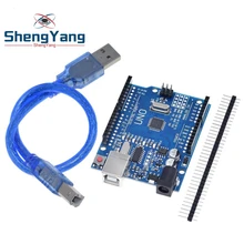 1 шт./лот высокое качество UNO R3 MEGA328P CH340G для Arduino совместим с USB кабелем
