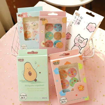 

36Pcs/box Cartoon Fruit Mosquito Repellent Stickers Outdoor Mosquito Repellent With Natural Essential Oil For Children