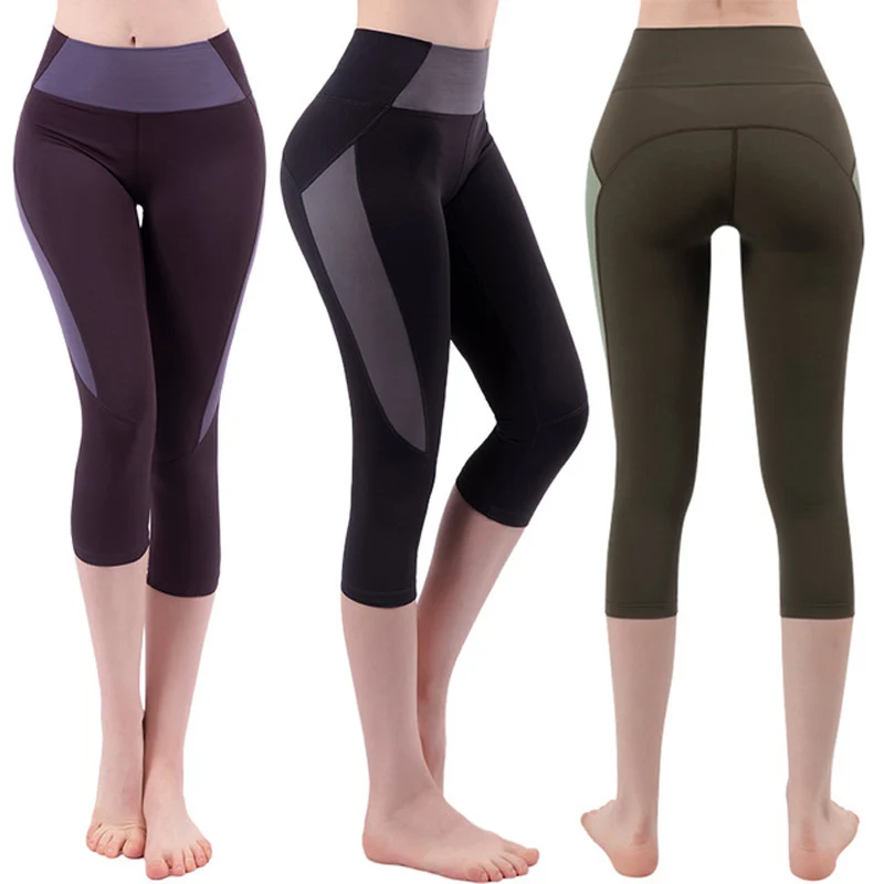 Capri Leggings Woman Sports Fitness Pants High Waisted Stretch Compression Short Leggins 4/3 Summer Breeches Plus Size XXL Capri Leggings Woman Sports Fitness Pants High Waisted Stretch Compression Short Leggins 4/3 Summer Breeches Plus Size XXL