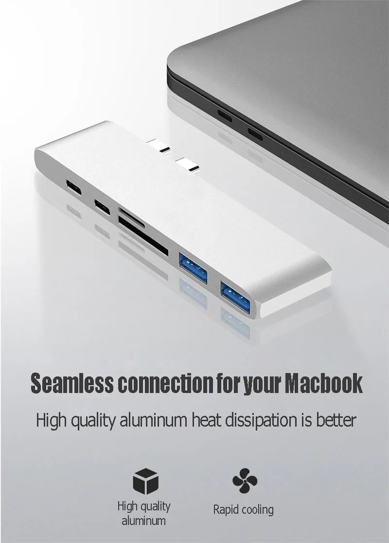 Reilim Thunderbolt 3 адаптер usb type C к USB 3,0 концентратор PD конвертер TF CF карта для MacBook samsung S9 huawei p20 pro USB-C концентратор