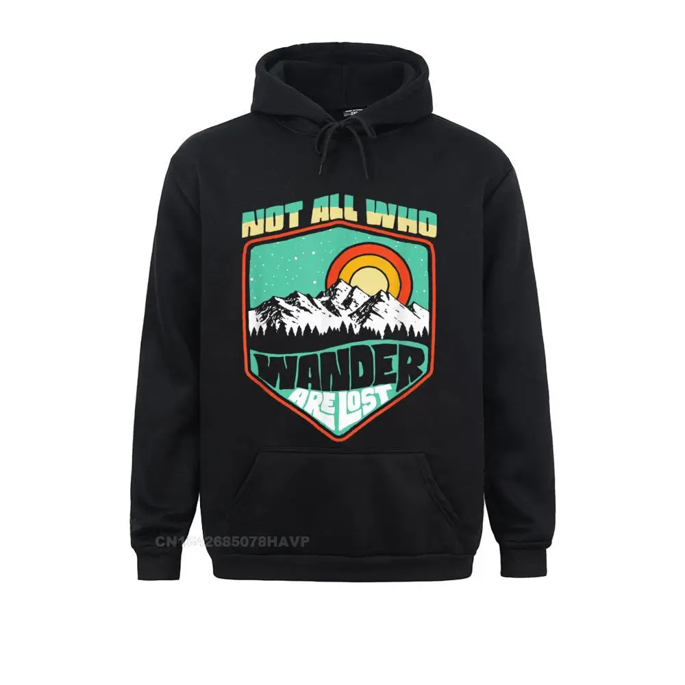 

Not All Who Wander Are Lost Retro Outdoor 80s Badge Hoodie Sweatshirts For Men Normal Hoodies Long Sleeve Funny Hoods