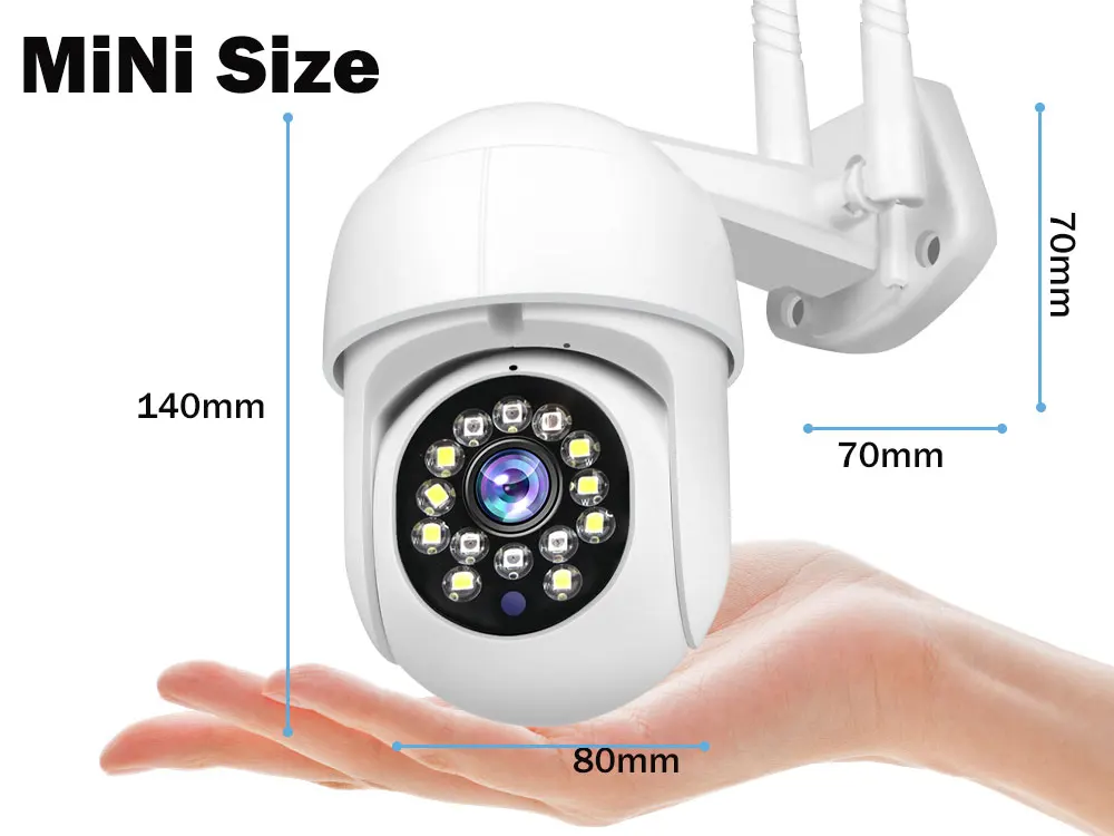 5MP remote IP Camera Mini WiFi 1080P CCTV Camera Outdoor Security PTZ Camera Auto Tracking Video Surveillance Camera NVR H.265