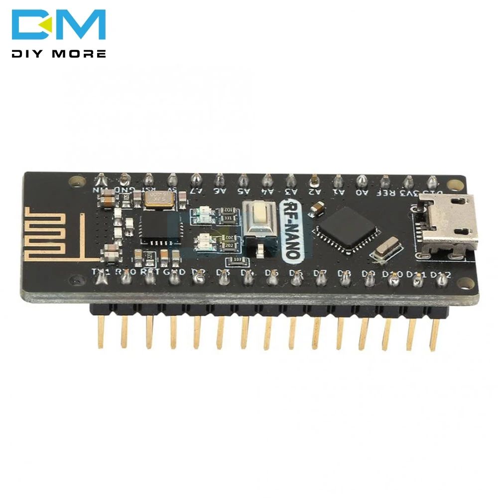 Nano V3.0 CH340 RF-Nano Micro USB плата ATmega328P QFN32 5V 16M Integrate NRF24l01+ 2,4G Беспроводная для Arduino