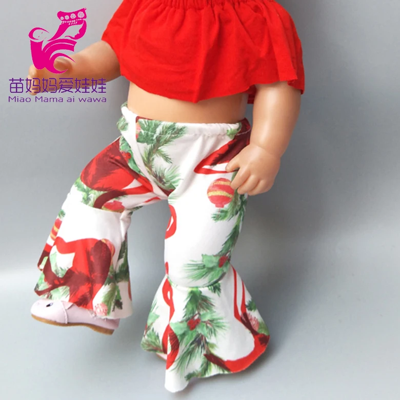 doll clothes for 43cm baby dolls Bell Bottom Pants Wide Leg Trousers 18&quot pants outfit coat wear | Игрушки и хобби