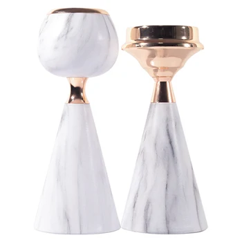 

Imitation Marble Pattern Candle Holder Decoration Dining Living Room Model Room Soft Decoration Crafts
