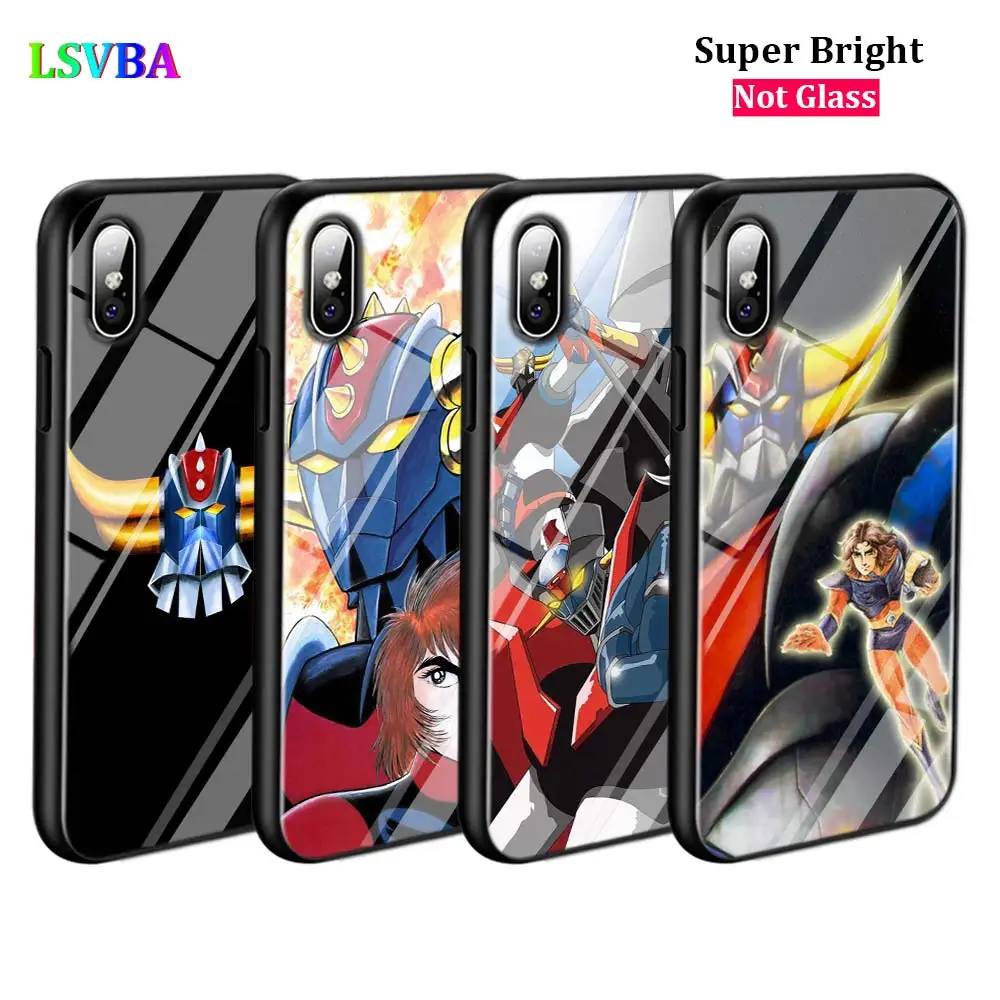Черный чехол Grendizer G5 аниме Япония для iPhone 11 11Pro X XR XS Max 8 7 6 6S Plus 5 SE глянцевый