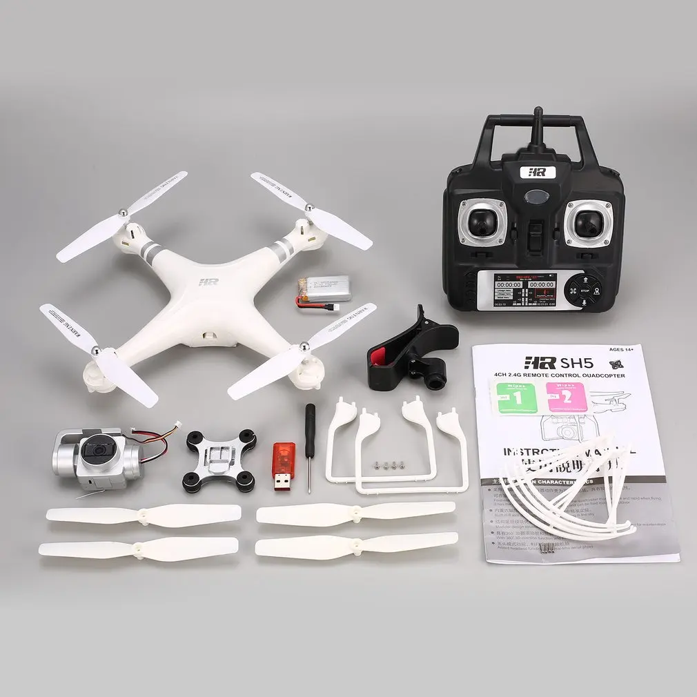 SH5HD 2,4G FPV Дрон RC Квадрокоптер с 1080P Регулируемый широкий угол Wi-Fi HD камера живое видео высота удержания Безголовый режим