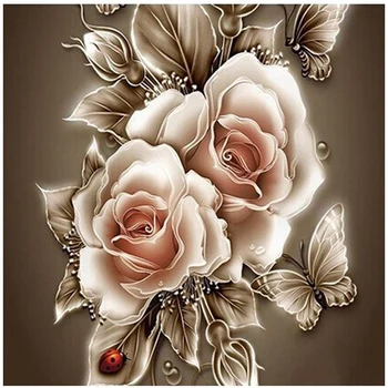 

DIY 5D Diamond Painting,By Number Kits Crafts & Sewing Cross Stitch,Wall Stickers for Living Room Decoration,Beautiful Flowers