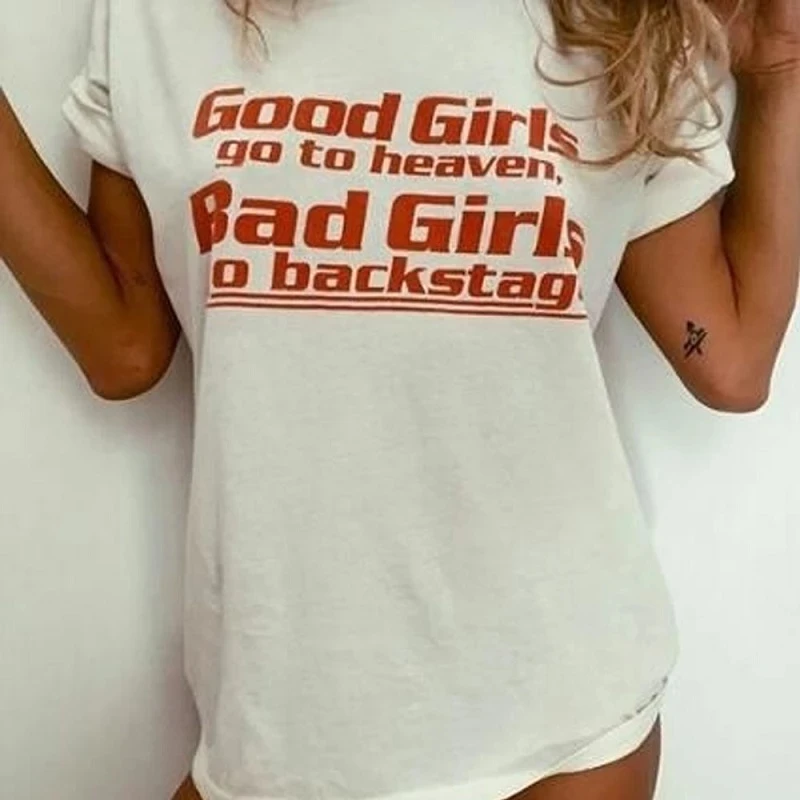 Good Girls Go To Heaven   Go Backstage ΰ    Hipster  t  ϶ Basic Cotton Tees