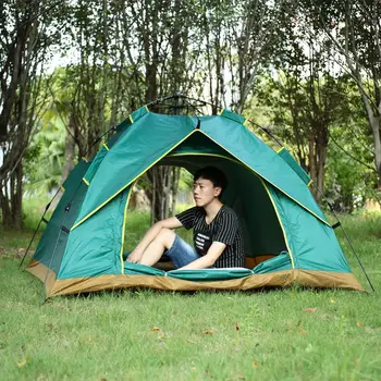

Automatic Tent Durable Polyester Green Bedding Hiking Camping Hanging Bed Outdoors Travel Mosquito Net 4 Person Folding Tent