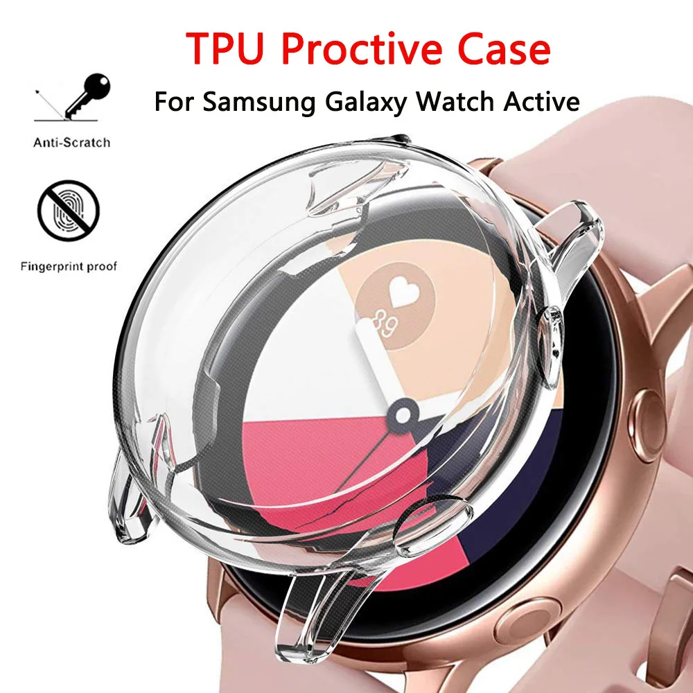 Защитный чехол из ТПУ для смарт-часов Samsung Galaxy Watch Active защитный экрана | Наручные