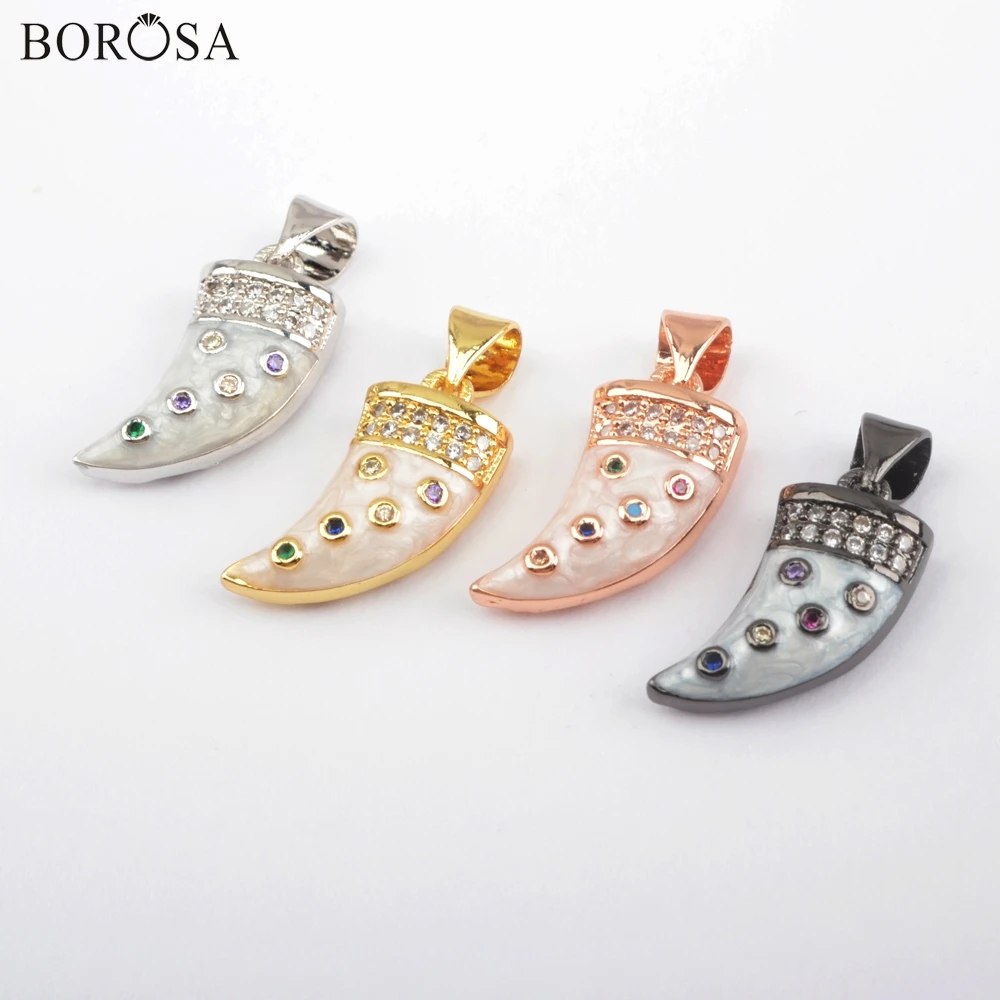 BOROSA 10 шт. новинка искусственная подвеска в виде полумесяца розовое золото из