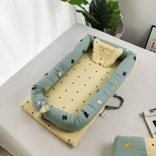 Детская кровать из хлопка для путешествий; переносная кроватка для новорожденных; детская корзина для сна; защитный коврик; YCQ002