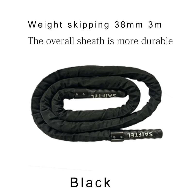 3m 38 mm de diasmetro y 3 metros de largo con anillo de hierro peso saltar la cuerda entrenamiento fuerte de la cuerda de fitness - Цвет: 3m