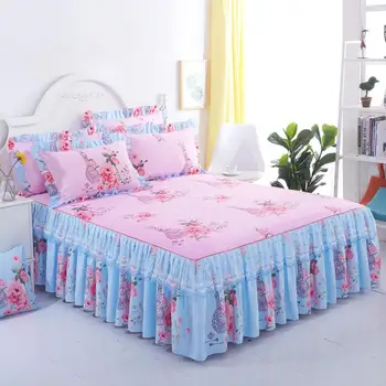Cubierta de sábana ajustable para dormitorio, decoración de falda, cubierta de colchón antideslizante, cubrecama de encaje, 30 unidades