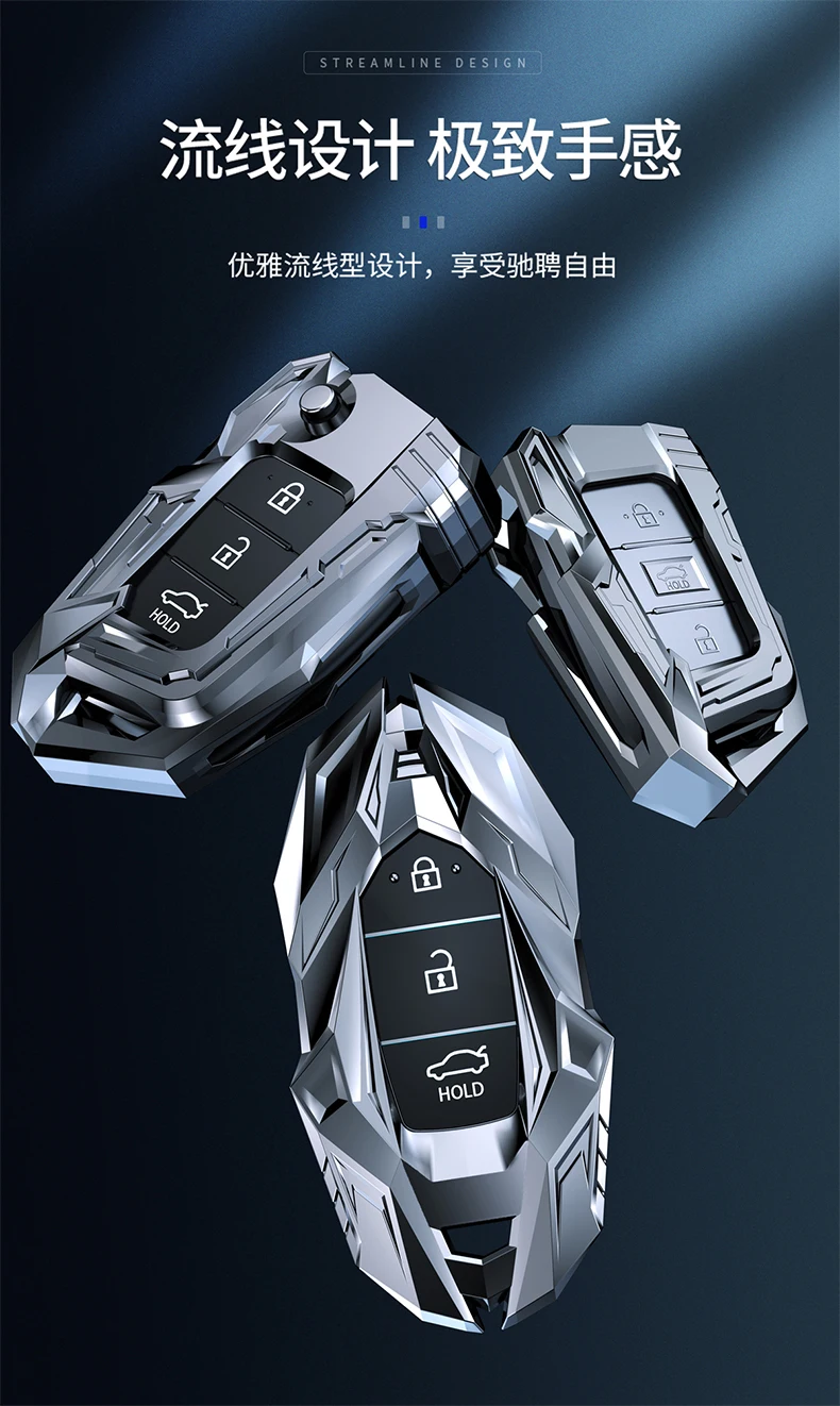 Custodia protettiva per custodia chiave in lega di zinco per Hyundai i30 Ix35 Encino Azera Accent TM palizzata accessori Auto Santa Fe - H33ffd1cc03794233a51d75afa668e9e6J