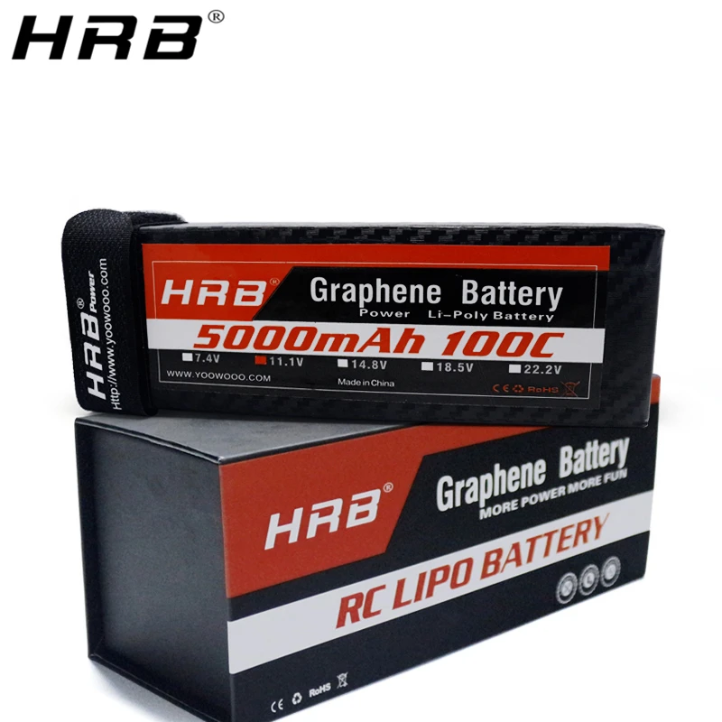 HRB Graphene 3S 11.1V Lipo Battery 5000mah 100C XT90 XT60 Deans EC5 T XT90-S For TRX 4WD Racing Car Airplane Boat Truck RC Parts | Игрушки и