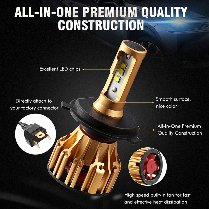 CARCTR H7 H4 светодиодный автомобилей головной светильник лампы 9005 9006 H11 70 Вт 8000LM 6500 к SMD чипов Автомобильный светодиодный H1 авто фары автомобиля светодиодные фары головного света
