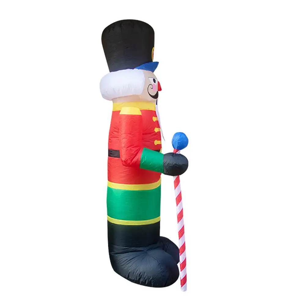 2.4m Christmas Soldier Inflator Balloon With Blower Fan LED Light Quick Inflation Outdoor Party Decoration