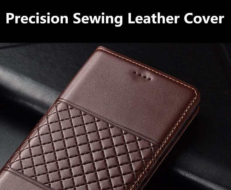 Empfohlen uDKbG Genuine Leather Phone Case Credit Card Slot Holder For Xiaomi Redmi Note 8 Case For Xiaomi Redmi Note 8 Pro Flip Cover Coque