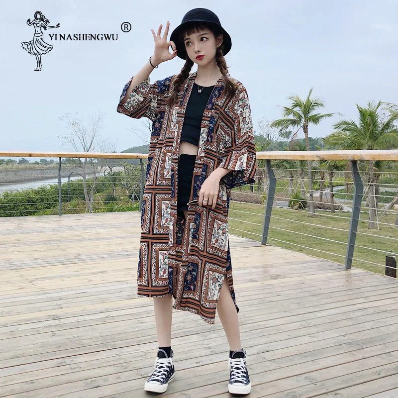 Women Harajuku Cardigan Japanese Kimono Asia Summer Digital Printed Shirt Tops Casual Woman Kimonos Kawaii Yukata Kimono Cosplay - Цвет: as picture-23.96