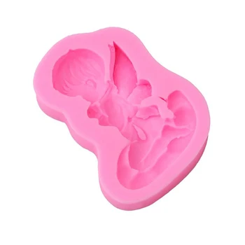 

1 Angel Shape Fondant Cake Decoration Mold Liquid 3D Silicone Mold Diy West Point Baking Mold