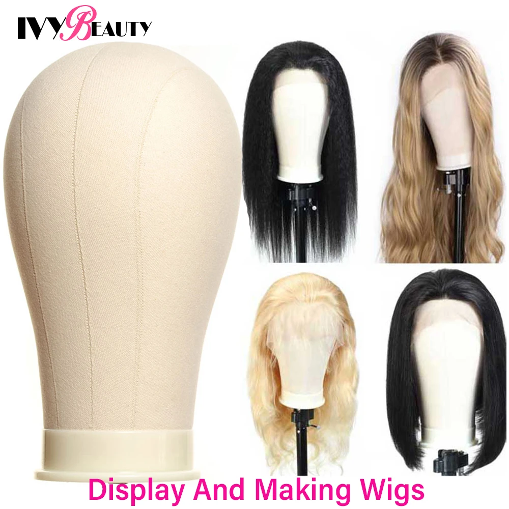 Wig Stand Canvas Head For Women Make Maniquin Training Make Wigs Mannequin  Head Stand Adjustable Tripod With T Pins And Wig Cap - AliExpress
