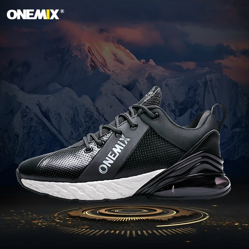 Кроссовки ONEMIX мужские кожаные мягкая амортизирующая подошва на воздушной