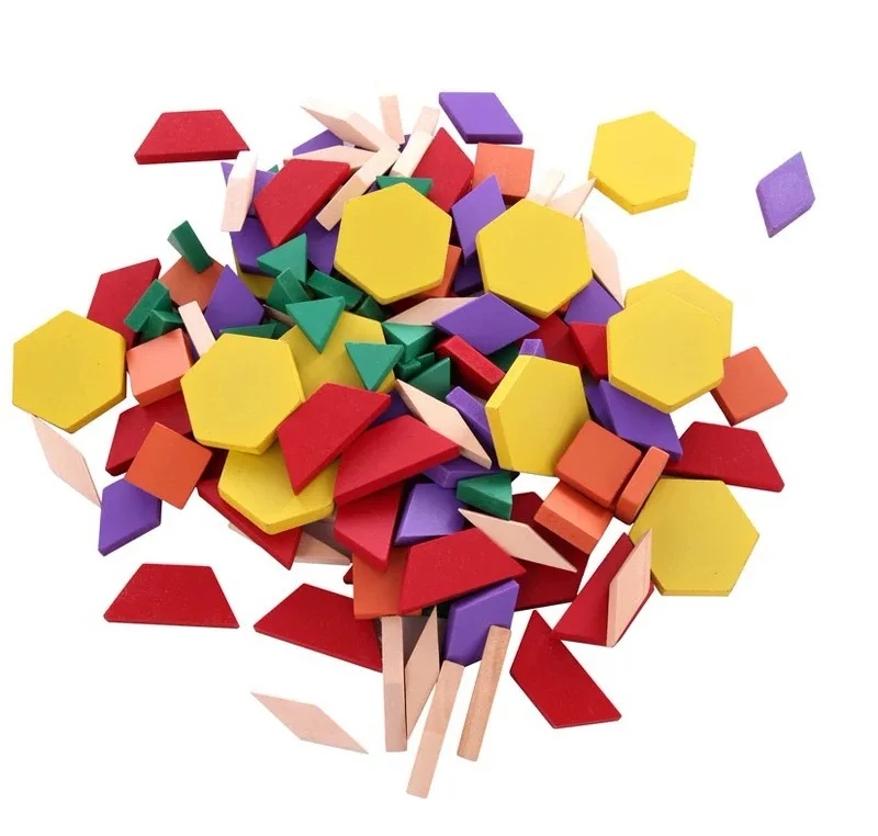 

CHILDREN'S Toy Creative Jigsaw Puzzle Baby 125 PCs Educational Puzzle Geometry Building Blocks Children Wood Early Education Toy